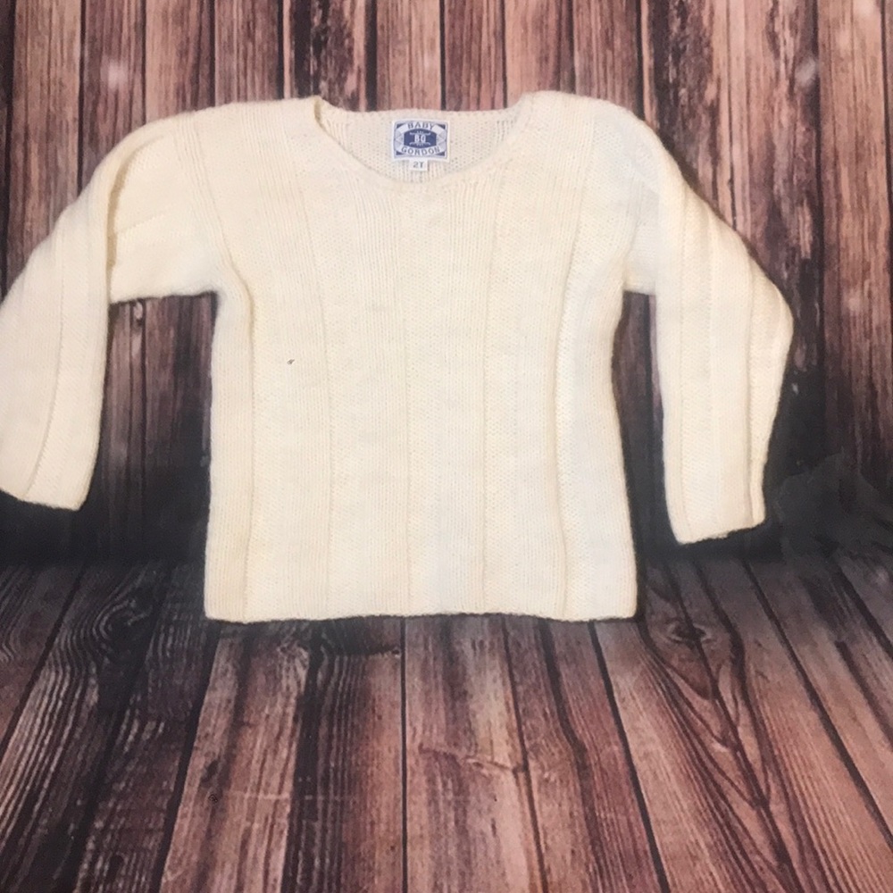 Child’s cream colored Baby BG Gordon sweater 2T